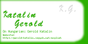 katalin gerold business card